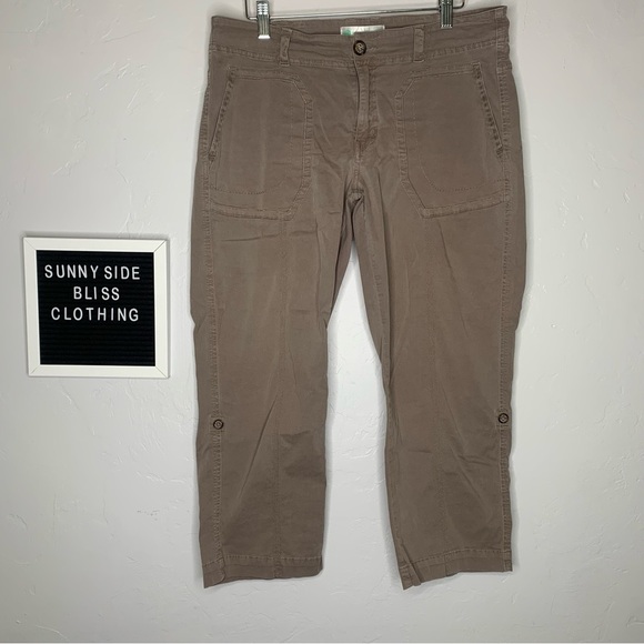 Aventura Cotton Brown Capris Size 8 *NWOTS* - Picture 1 of 10